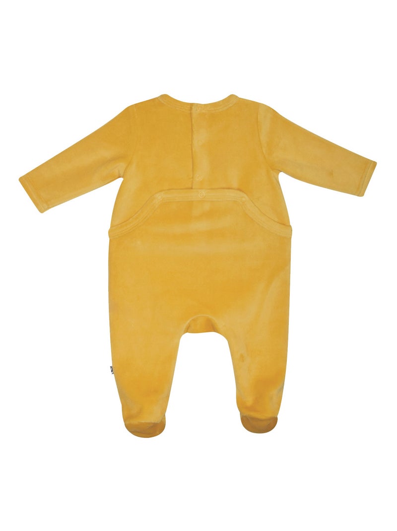 Grenouillère MYLOU VELOURS RASE PONT DOS BEBE Jaune - Kiabi