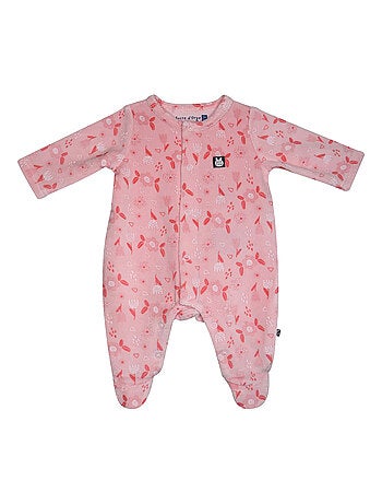 Grenouillère NACEIRA VELOURS RASE OUVERTURE DEVANT NAISSANCE