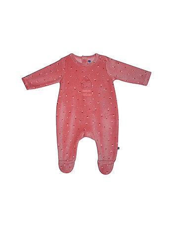 Grenouillère NANCIA VELOURS RASE PONT DOS BEBE