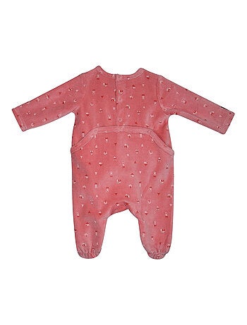 Grenouillère NANCIA VELOURS RASE PONT DOS BEBE