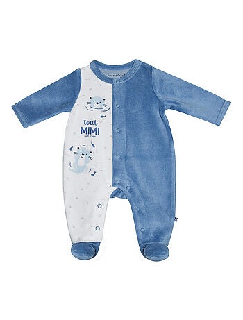 Grenouillère NAREK VELOURS RASE OUVERTURE DEVANT