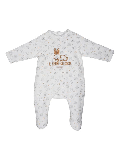 Grenouillère NICIAS VELOURS RASE PONT DOS BEBE - Kiabi
