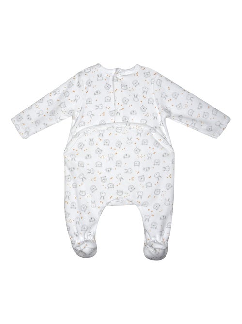 Grenouillère NICIAS VELOURS RASE PONT DOS BEBE - Kiabi