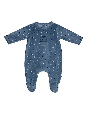 Grenouillère NICOLAÏ VELOURS RASE PONT DOS BEBE