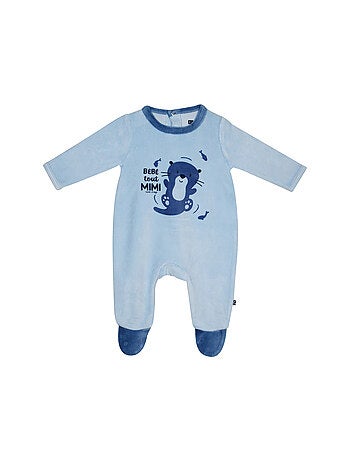 Grenouillère NIKOLA VELOURS RASE PONT DOS