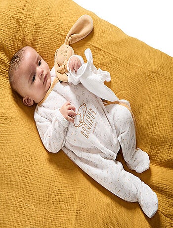 Grenouillère NOVENOË VELOURS RASE OUVERTURE DEVANT NAISSANCE