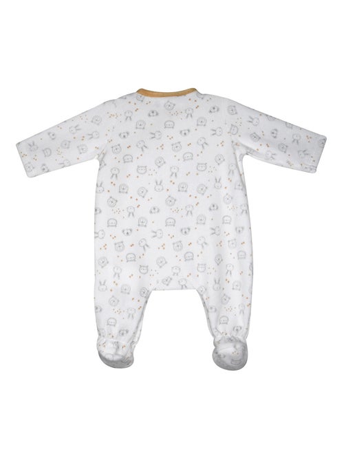Grenouillère NOVENOË VELOURS RASE OUVERTURE DEVANT NAISSANCE - Kiabi