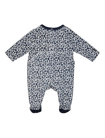 Grenouillère Paddy velours rase ouverture pont dos