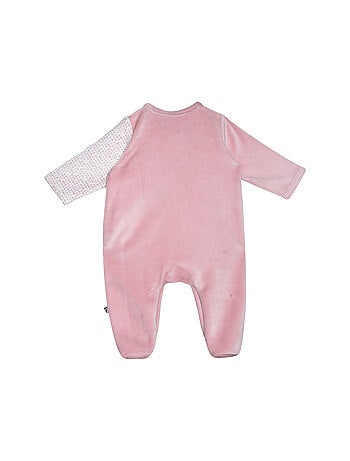 Grenouillère palmina velours rase ouverture devant