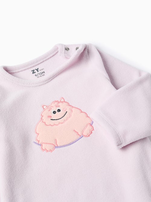 Grenouillère polaire avec broderie Emotions - Kiabi