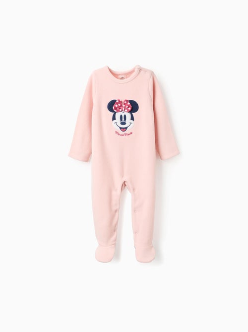 Grenouillère polaire avec broderie Minnie - Kiabi