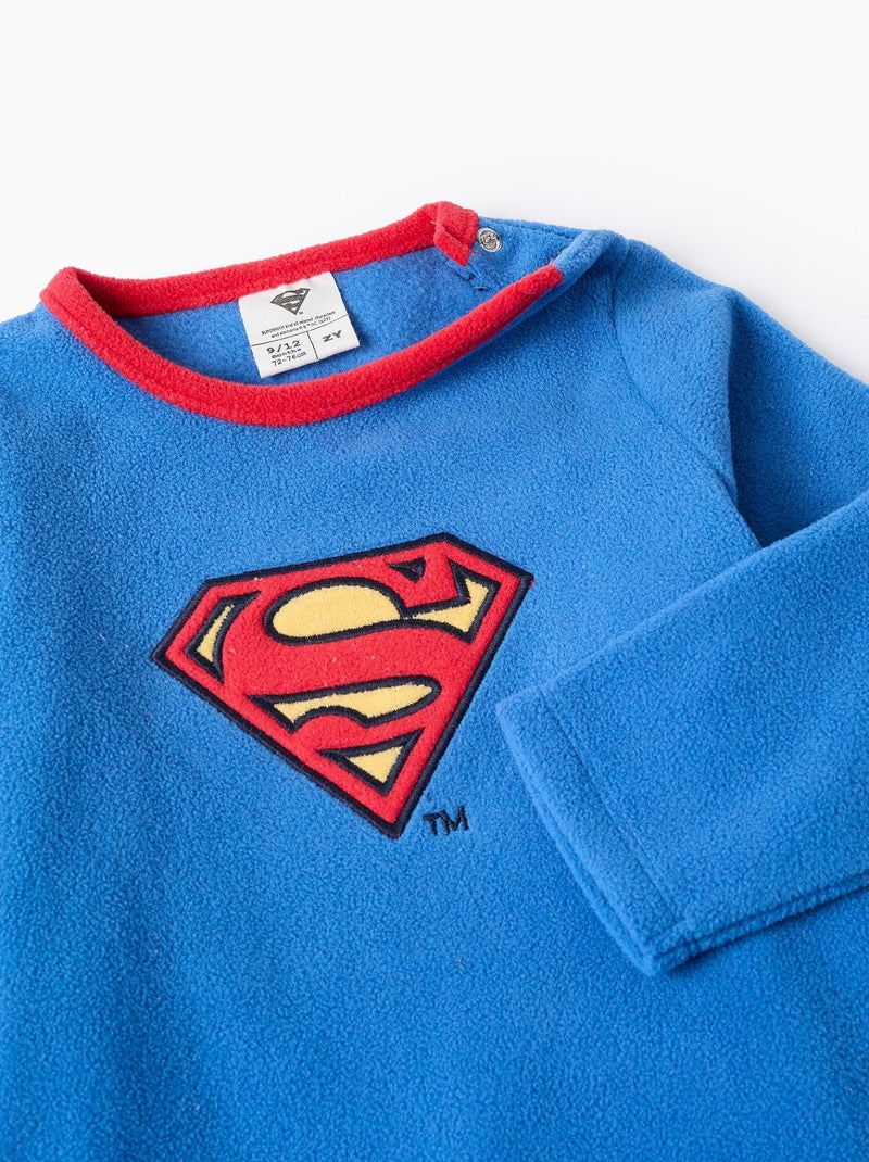 Grenouillère polaire avec cape amovible Superman Bleu - Kiabi