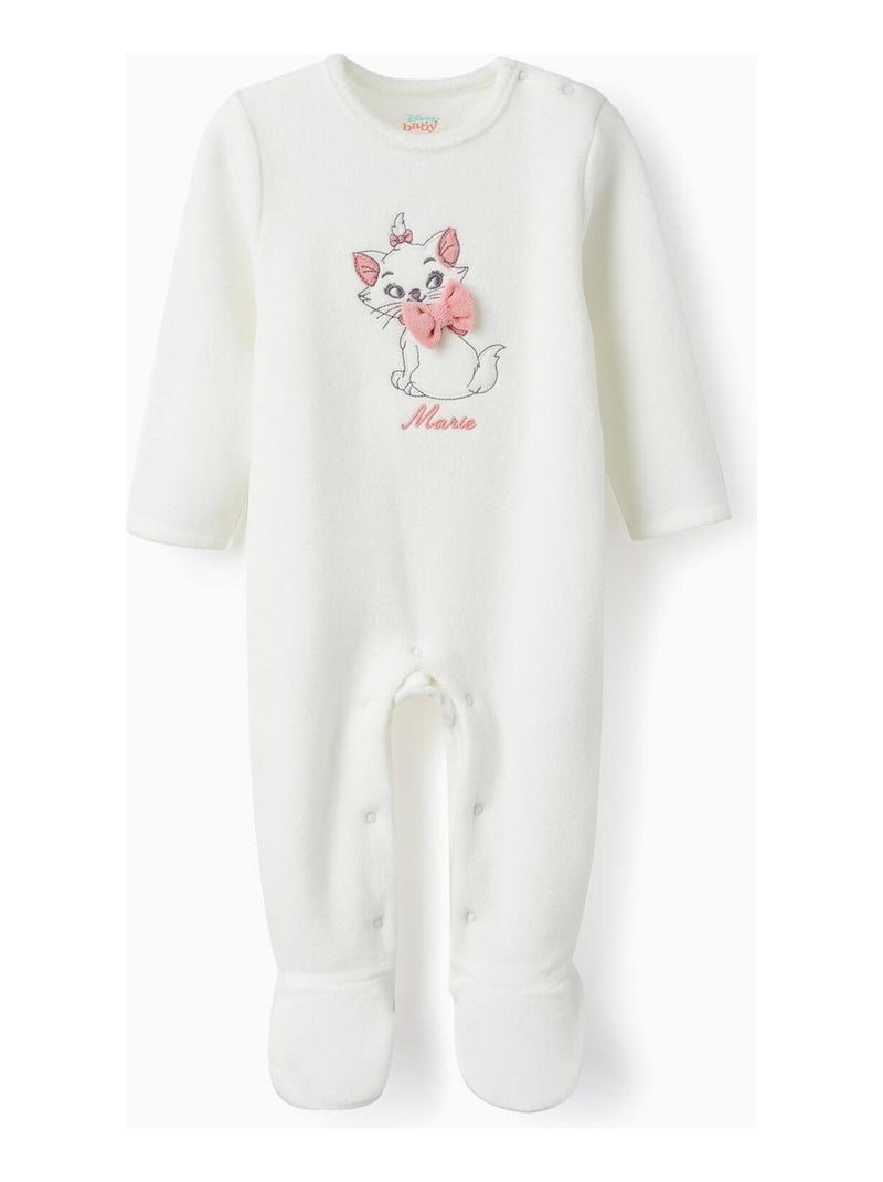 Grenouillère polaire avec nœud pour bébé fille 'Marie'   DISNEY CLASSICS Blanc - Kiabi