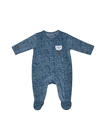 Grenouillère ROGER VELOURS RASE OUVERTURE DEVANT