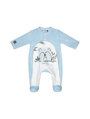 Grenouillère ROMAIN VELOURS RASE OUVERTURE DEVANT