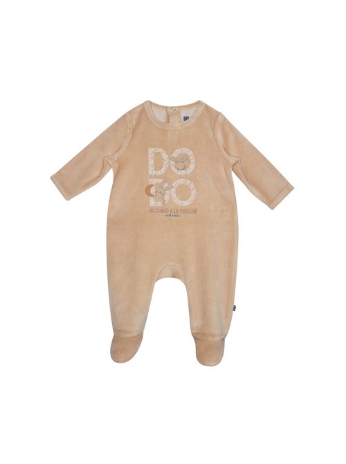 Grenouillère RON VELOURS RASE PONT DOS BEBE - Kiabi
