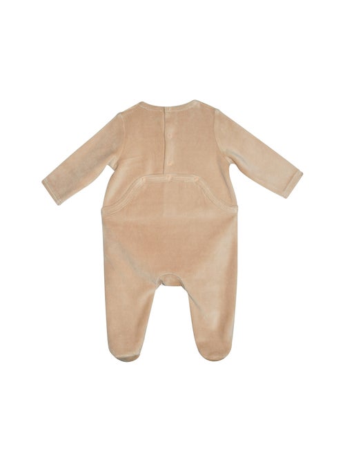 Grenouillère RON VELOURS RASE PONT DOS BEBE - Kiabi