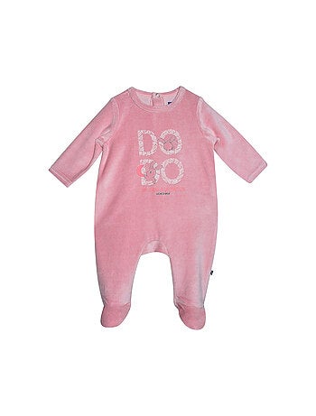 Grenouillère ROSETTA VELOURS RASE PONT DOS BEBE