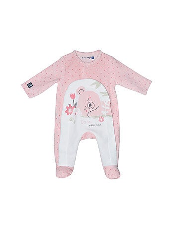 Grenouillère RUBY VELOURS RASE OUVERTURE DEVANT