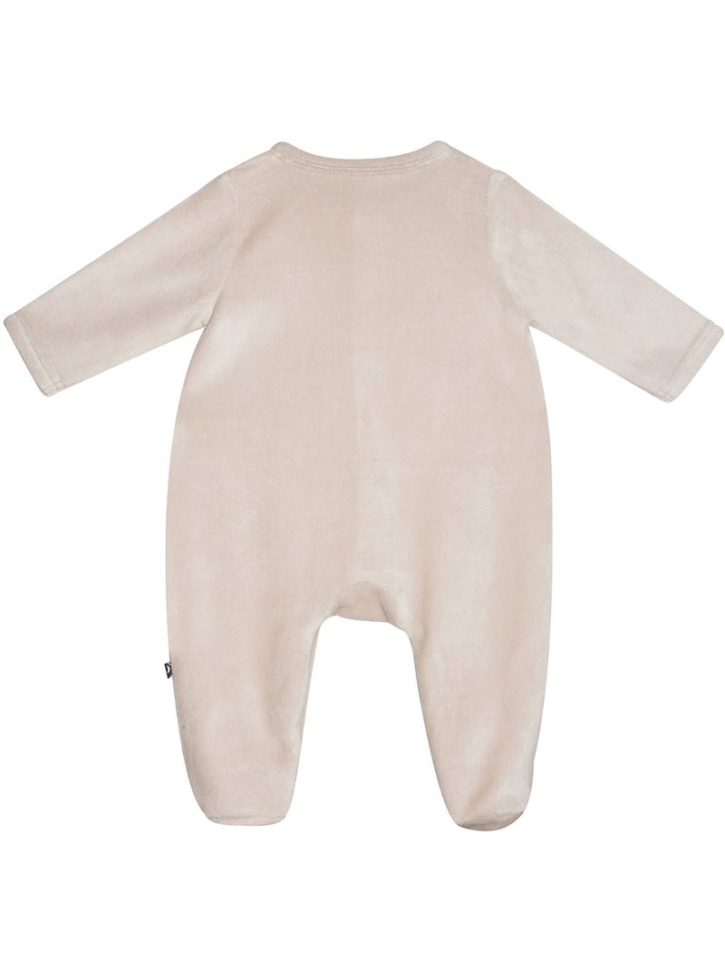 Grenouillère Ruodi velours rase Beige - Kiabi