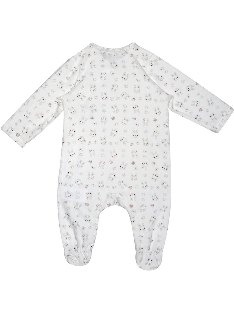 Grenouillère simonet velours rase ouverture devant Beige - Kiabi