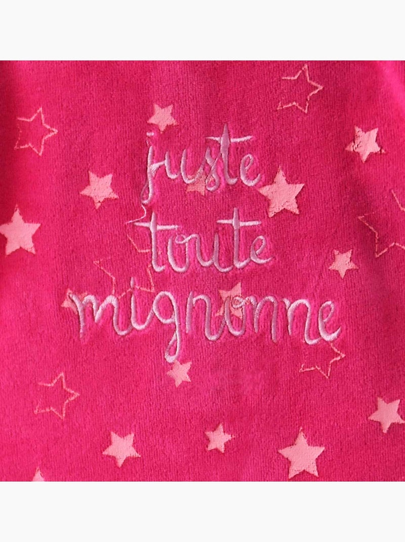 Grenouillère velours rase brianne Rose - Kiabi