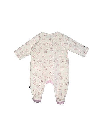 Grenouillère velours rase ouverture devant Paloma