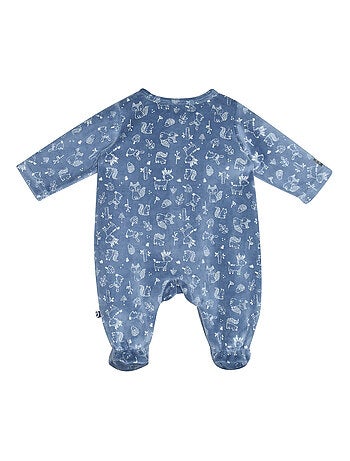 Grenouillère velours rase ouverture devant Pascalino