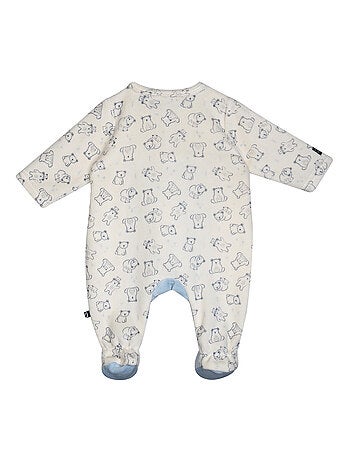 Grenouillère velours rase ouverture devant Pierrot