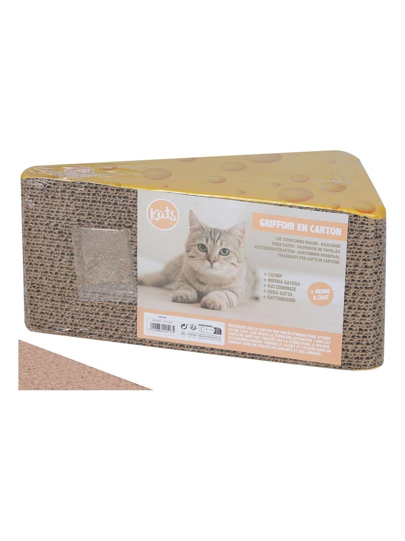 Griffoir fromage avec herbe à chat Jaune - Kiabi