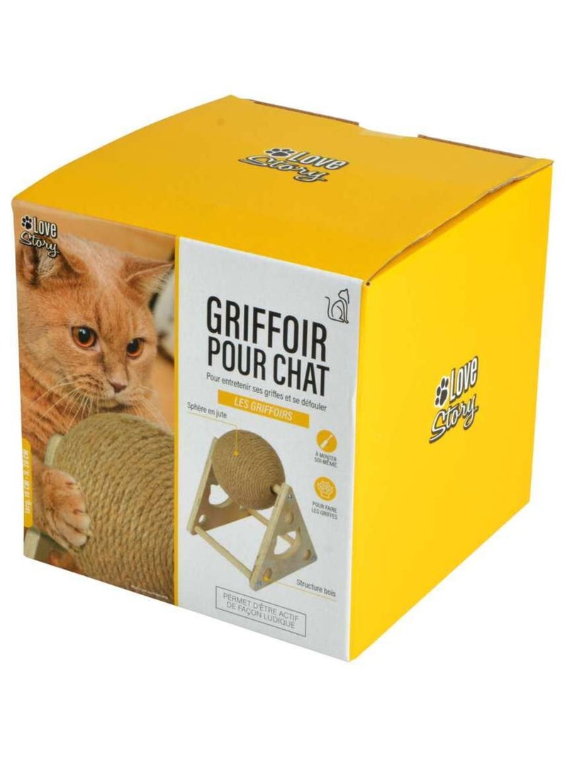 Griffoir pour chat avec boule rotative MALO Beige - Kiabi