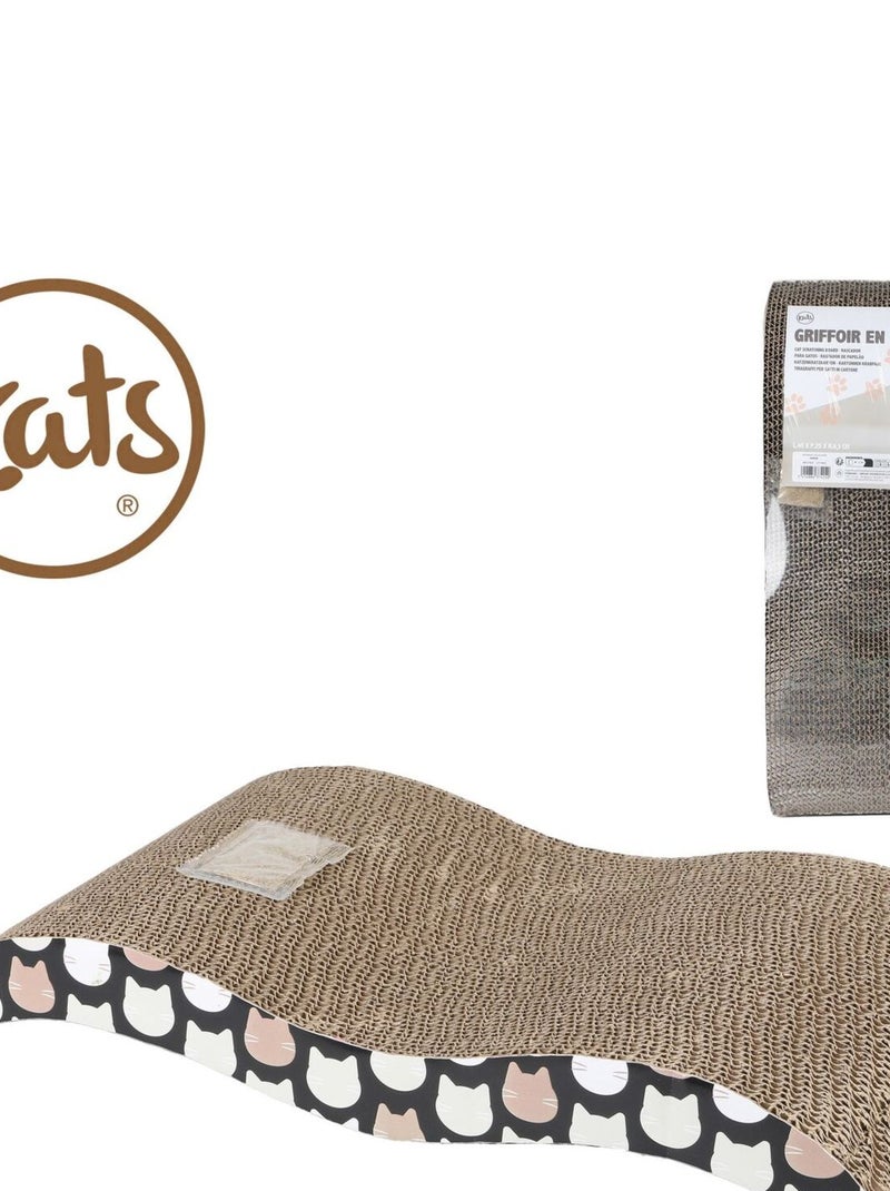 Griffoir pour chat avec motifs chats MIMI Marron - Kiabi