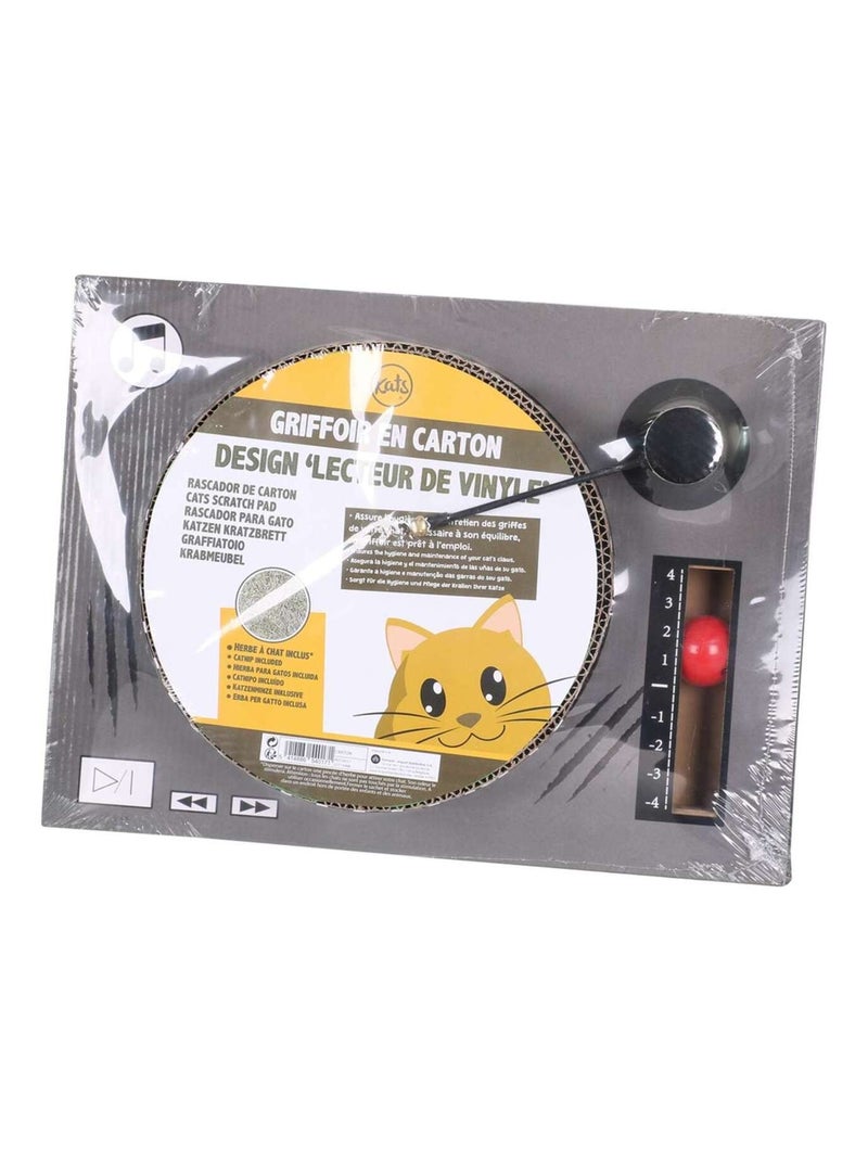 Griffoir pour chat en forme de platine vinyle Multicolore - Kiabi