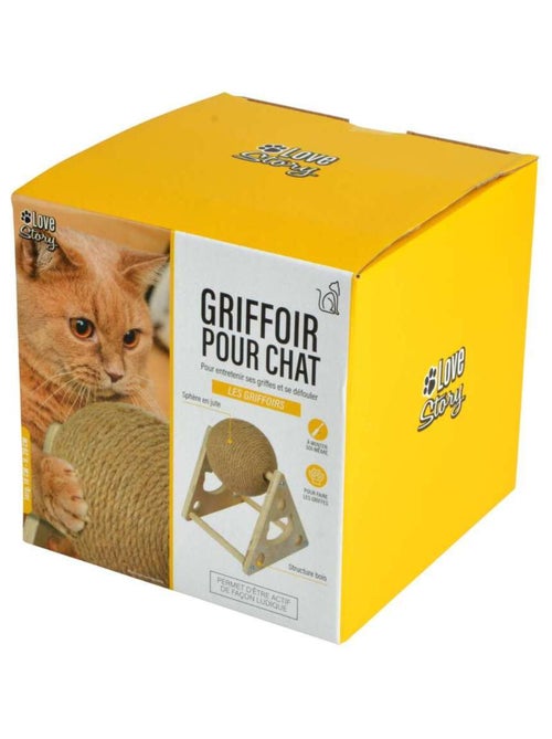 Griffoir pour chat Malo avec boule rotative - Kiabi