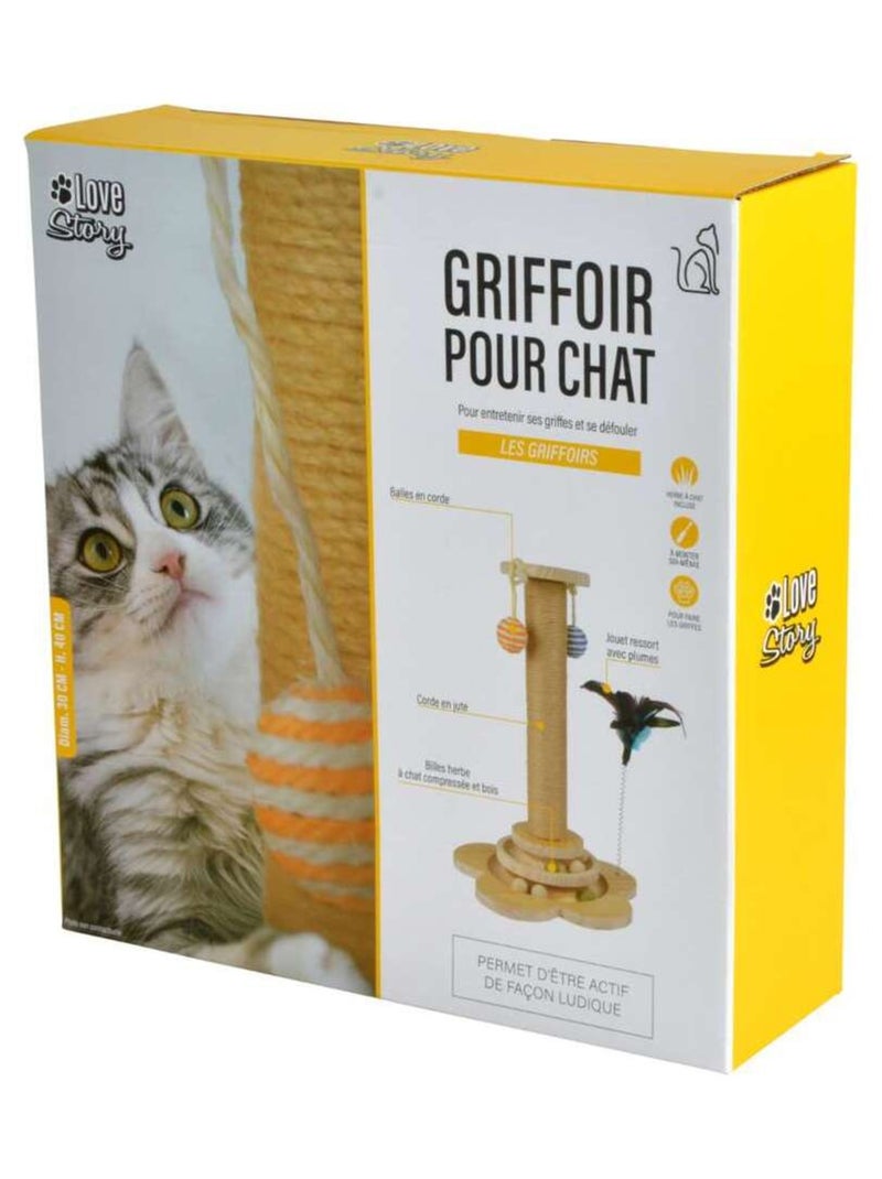 Griffoir tronc à griffer Java pour chat Beige - Kiabi
