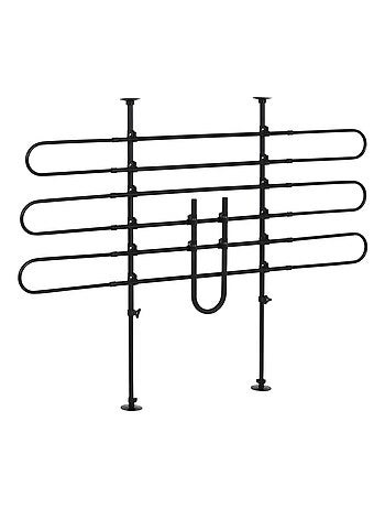 Grille de séparation extensible voiture barrière de sécurité barre réglable pour chien acier noir