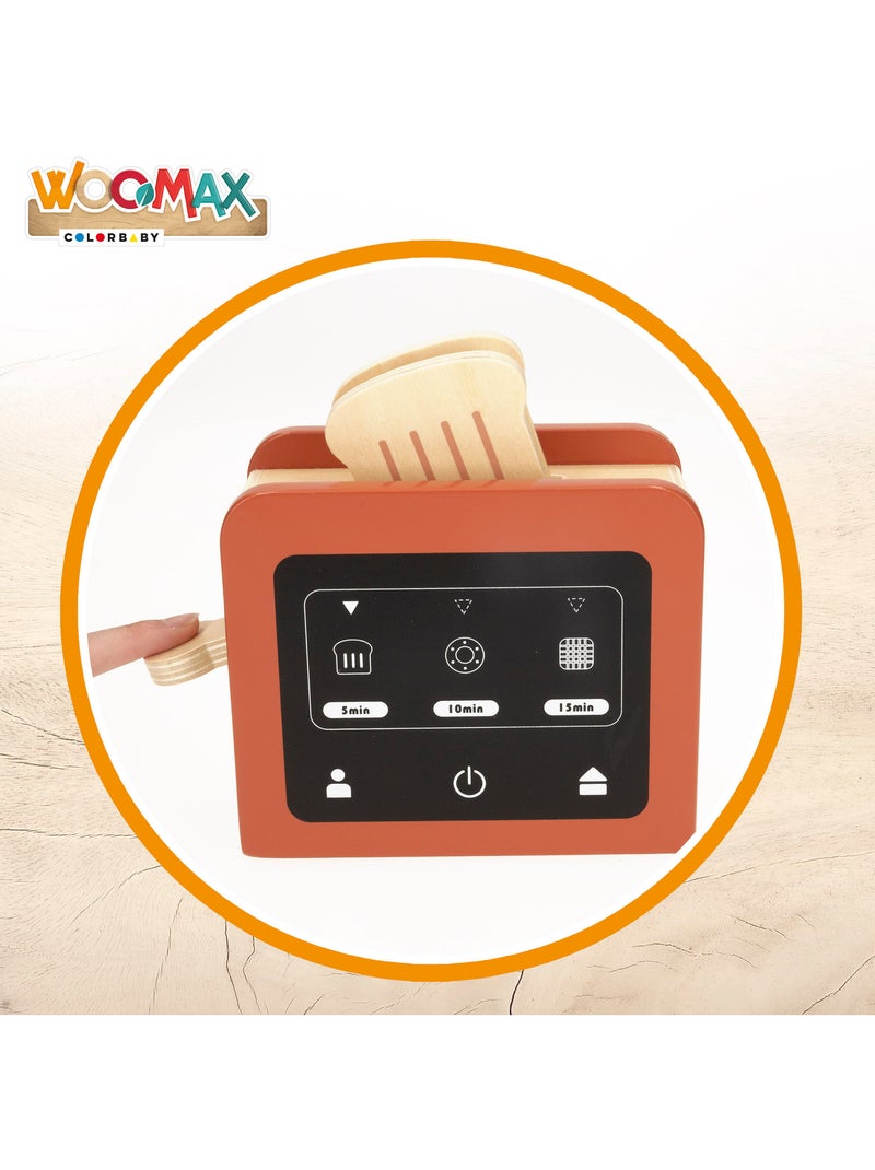 Grille-pain jouet en bois avec 8 accessoires WOOMAX N/A - Kiabi