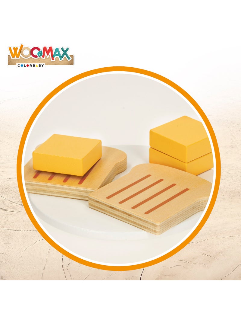 Grille-pain jouet en bois avec 8 accessoires WOOMAX N/A - Kiabi