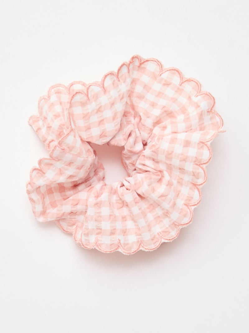 Gros chouchou carreaux vichy Rose - Kiabi