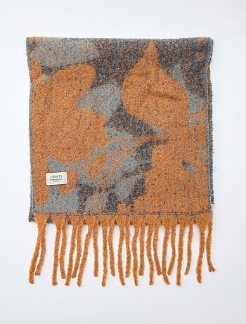 Grosse écharpe douce à franges