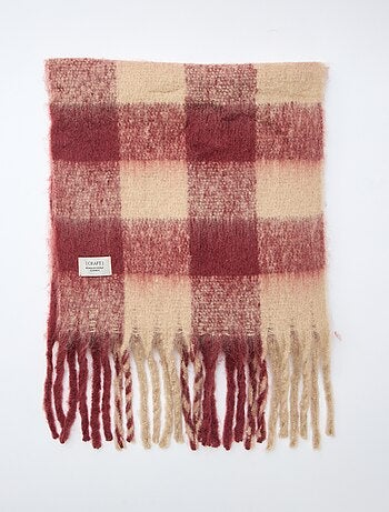 Grosse écharpe douce à franges