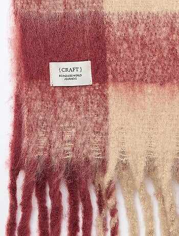 Grosse écharpe douce à franges