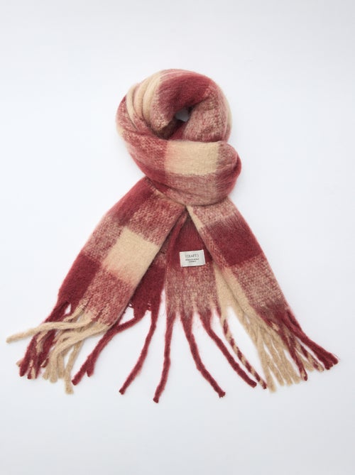 Grosse écharpe douce à franges - Kiabi