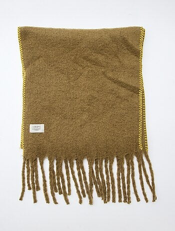 Grosse écharpe douce à franges