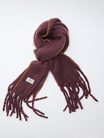 Grosse écharpe douce à franges
