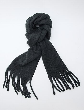 Grosse écharpe douce à franges