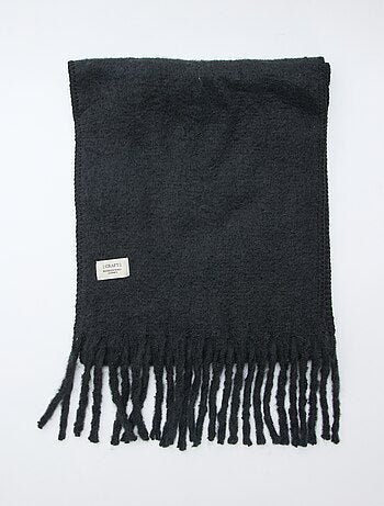 Grosse écharpe douce à franges