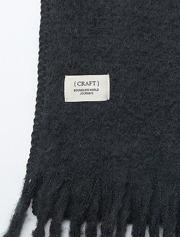 Grosse écharpe douce à franges