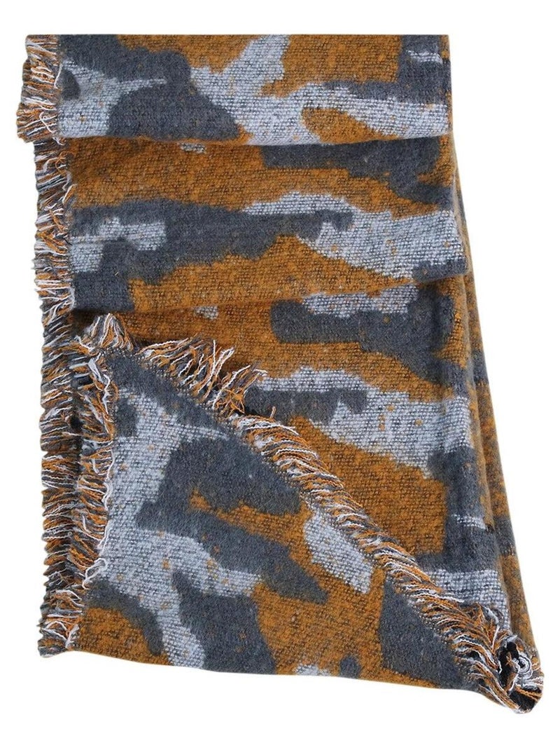 Grosse écharpe EVY Jaune moutarde - Kiabi