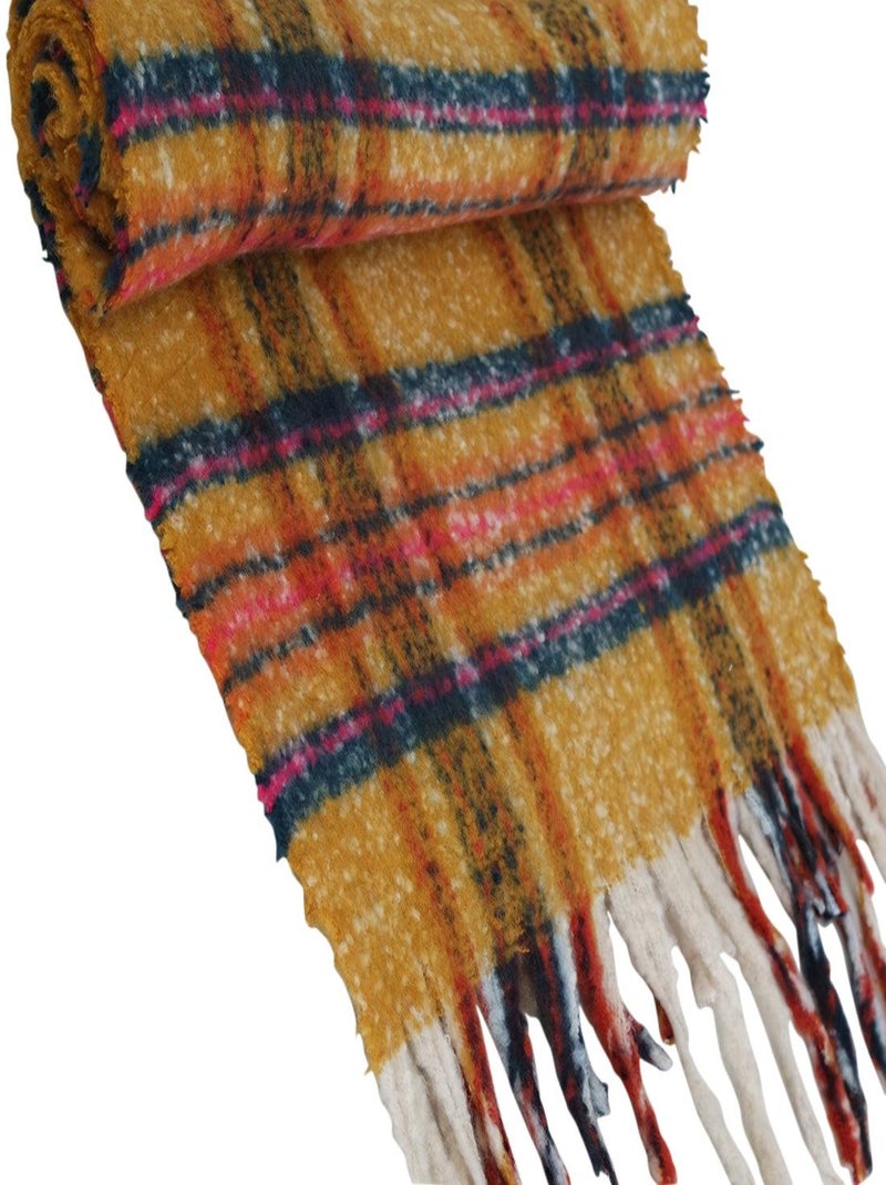 Grosse écharpe xxl BENTE Moutarde - Kiabi